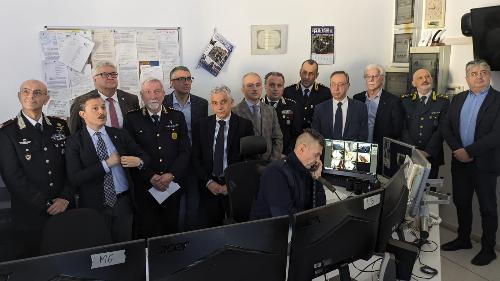 L'assessore Pierpaolo Roberti alla presentazione della nuova centrale operativa del Comando di Polizia locale di Udine 