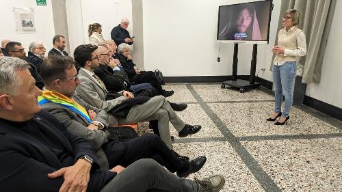 L'assessore alle Finanze del Friuli Venezia Giulia Barbara Zilli all'inaugurazione della mostra "Il Gesù di Zeffirelli. La preparazione di un colossal".