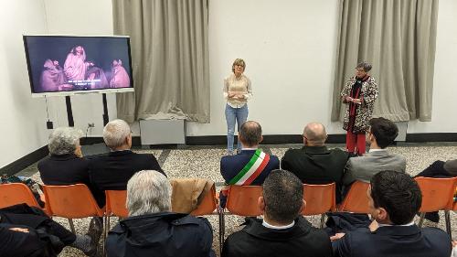 L'assessore alle Finanze del Friuli Venezia Giulia Barbara Zilli all'inaugurazione della mostra "Il Gesù di Zeffirelli. La preparazione di un colossal".