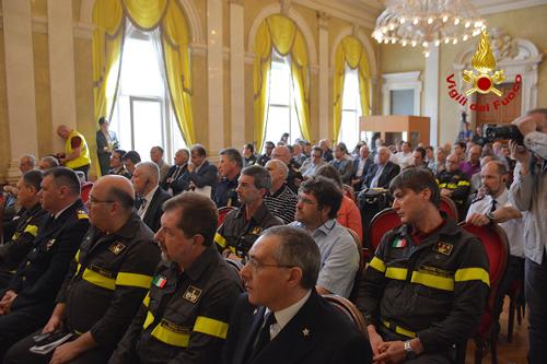 Il primo seminario internazionale "Antincendio in mare / Sea-fire fighting", nella sede della Regione FVG - Trieste 13/05/2015 (Foto Vigili del Fuoco Trieste)