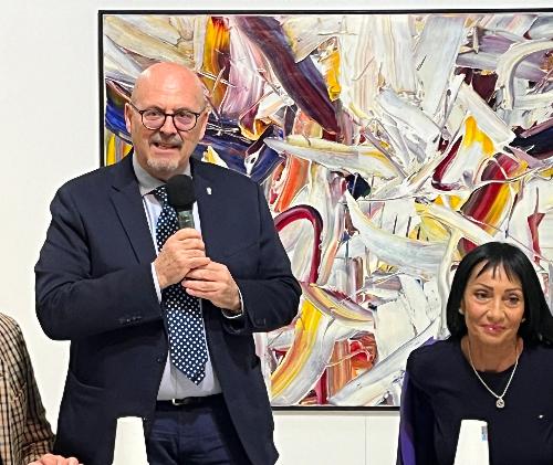 L'assessore regionale al Patrimonio del Friuli Venezia Giulia, Sebastiano Callari con il sindaco di Monfalcone, Anna Maria Cisint.
