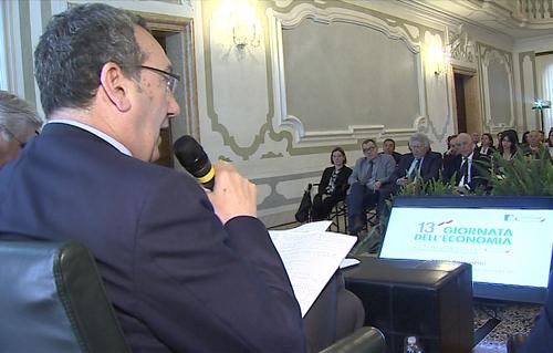 Sergio Bolzonello (Vicepresidente Regione FVG e assessore Attività produttive) alla tredicesima Giornata dell'Economia, organizzata da Unioncamere - Pordenone 22/05/2015