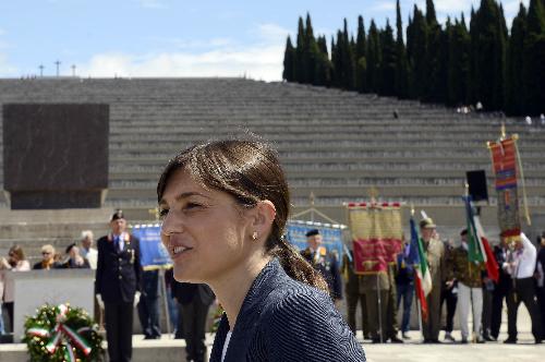 Debora Serracchiani (Presidente Regione Friuli Venezia Giulia) alla cerimonia conclusiva del IV Raduno nazionale di Assoarma - Sacrario Militare di Redipuglia 24/05/2015
