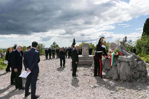 Sergio Mattarella (Presidente Repubblica) alle celebrazioni del Centenario dell'entrata dell'Italia nella Grande Guerra - Monte San Michele (GO) 24/05/2015