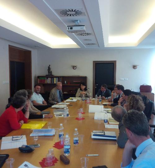 Mariagrazia Santoro (Assessore regionale Edilizia) alla riunione plenaria delle cinque Aziende Regionali per l'Edilizia Residenziale (ATER) per l'approvazione congiunta dei bilanci consuntivi 2014, nella sede dell'ATER di Trieste - 26/05/2015