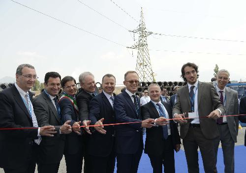 Sergio Bolzonello (Vicepresidente Regione FVG e assessore Attività produttive), Franco Iacop (Presidente Consiglio regionale), Paolo De Simon (Sindaco Osoppo), Paolo Felice e Federico Pittini (Amministratore delegato e presidente Ferriere Nord S.p.A.) all'inaugurazione dei Nuovi Impianti di Produzione di Ossigeno Gassoso presso Ferriere Nord S.p.A. - Osoppo 12/06/2015