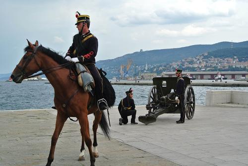 Solenne cerimonia militare conclusiva del 44° Raduno nazionale dell'Associazione Arma di Cavalleria, in piazza Unità d'Italia - Trieste 14/06/2015
