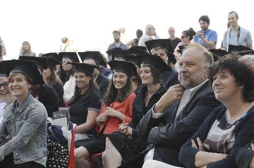 Roberto Cosolini (Sindaco Trieste) e Loredana Panariti (Assessore regionale Lavoro, Ricerca e Università) al Graduation Day, cerimonia di proclamazione dei dottori di ricerca (Anno Accademico 2013-2014), all'Università degli Studi - Trieste 18/06/2015