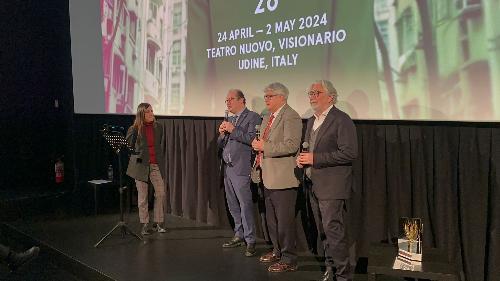 Il vicepresidente Mario Anzil porta il saluto della Regione alla presentazione del Far East Film Festival 2024 a Udine, assieme al sindaco di Udine Alberto Felice De Toni e al direttore di EstEnergy Albino Belli