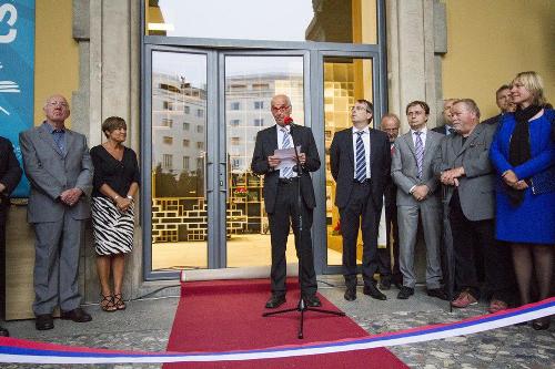 Vanja Lokar (Imprenditore) all'inaugurazione del Centro TS 360 Trzasko Knjizno sredisce / Centro triestino del Libro, in piazza Oberdan - Trieste 23/06/2015