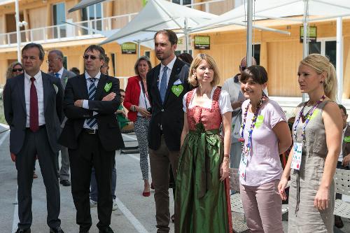 Cristiano Shaurli (Assessore regionale Risorse agricole e forestali) e Debora Serracchiani (Presidente Regione Friuli Venezia Giulia) al Padiglione Slovenia a EXPO 2015 - Milano 04/07/2015