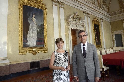Francesco Peroni (Assessore regionale Finanze) con Catherine Colonna (ambasciatrice Francia in Italia) – Trieste 06/07/2015