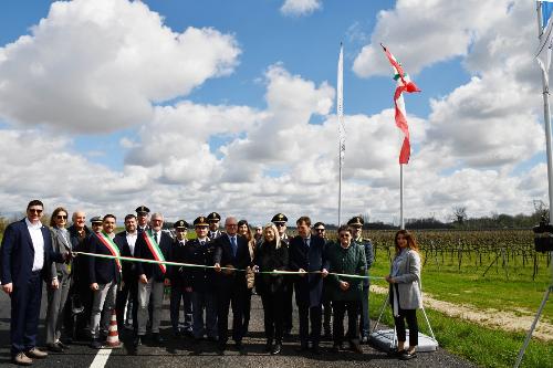 L'inaugurazione del nuovo sistema di rivelamento velocità e infrazioni sulla Cimpello-Sequals