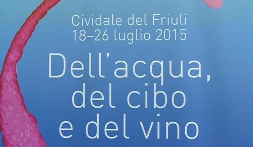 Un manifesto all'inaugurazione della XXIV edizione di Mittelfest "Il Colore dell'Acqua" - Cividale del Friuli 18/07/2015