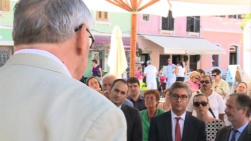 Francesco Peroni  (Assessore regionale finanze) alla commemorazione del 69° anniversario della strage di Vergarolla – Pola (Croazia) 18/08/2015