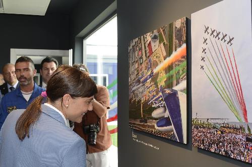 Debora Serracchiani (Presidente Regione Friuli Venezia Giulia) all'inaugurazione dell'area museale dedicata alla Pattuglia Acrobatica Nazionale (PAN) "Frecce Tricolori" - Base Aerea Militare di Rivolto 25/08/2015