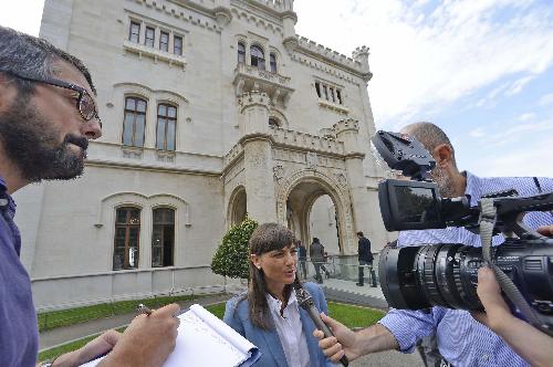 Debora Serracchiani (Presidente Regione Friuli Venezia Giulia) di fronte al Castello di Miramare - Trieste 02/09/2015