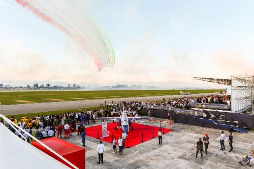 Esibizione delle Frecce Tricolori alla celebrazione del 55° anniversario della Pattuglia Acrobatica Nazionale (PAN) - Base Aerea Militare di Rivolto 06/09/2015