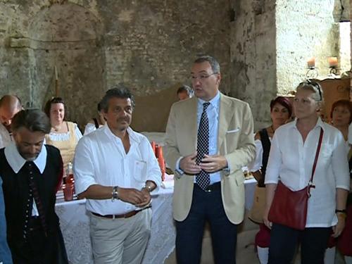 Sergio Bolzonello (Vicepresidente Regione FVG e assessore Attività produttive) visita la mostra storica della rievocazione "A.D. 1615 Palma alle armi", allestita alla polveriera di contrada Garzoni - Palmanova 04/09/2015