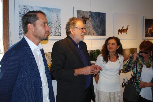 Cristiano Shaurli (Assessore regionale Risorse agricole e forestali), Piero Colussi (Sovrintendente Villa Manin di Passariano) e Rita Auriemma (Direttore Istituto Regionale Patrimonio Culturale FVG) all'inaugurazione della terza edizione di "Nel Giardino del doge Manin" - Villa Manin di Passariano 12/09/2015