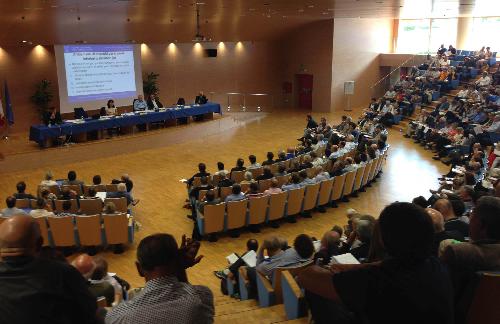 La presentazione delle "Direttive vincolanti per l'affidamento di lavori pubblici a finanziamento regionale" nell'Auditorium della Regione Friuli Venezia Giulia - Udine 16/09/2015