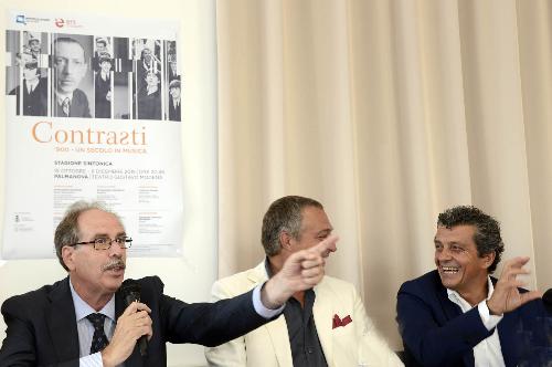 Gianni Torrenti (Assessore regionale Cultura) alla presentazione della stagione sinfonica della Mitteleuropa Orchestra "Contrasti, '900 - un secolo di musica" - Palmanova 16/09/2015