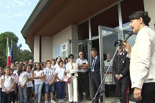 Mariagrazia Santoro (Assessore regionale Edilizia) all'inaugurazione della ristrutturazione e dell'ampliamento della scuola primaria Alessandro Manzoni - Mariano 18/09/2015