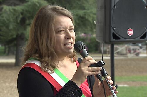 Cristina Visintin (Sindaco Mariano del Friuli) all'inaugurazione della ristrutturazione e dell'ampliamento della scuola primaria Alessandro Manzoni - Mariano 18/09/2015