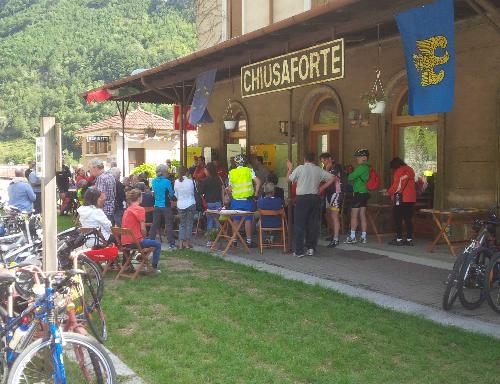 La manifestazione organizzata da UISP, FIAB, FUC, comitato pendolari Alto Friuli, Legambiente, Ciclo ASSI Friuli e altri soggetti all'interno del network "In sella al treno" - Chiusaforte 20/09/2015