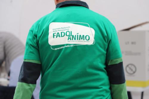 Un volontario della Giornata della prevenzione Faido-Anìmo
