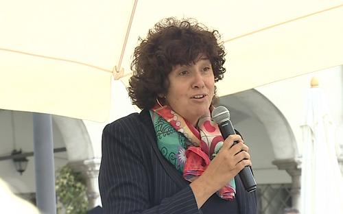 Loredana Panariti (Assessore regionale Lavoro, Formazione, Istruzione, Pari Opportunità, Politiche giovanili, Ricerca e Università) all'inaugurazione della XII edizione di "Gusti di Frontiera" - Gorizia 24/09/2015