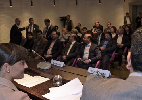 Debora Serracchiani (Presidente Regione Friuli Venezia Giulia) all'incontro con la delegazione di imprenditori afghani associati all'Unione industriali di Herat - Udine 12/10/2015