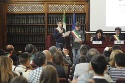 Loredana Panariti (Assessore regionale Lavoro, Formazione, Istruzione, Pari Opportunità, Politiche giovanili, Ricerca e Università) alla Conferenza nazionale Giovani Costruttori di Pace, nella Sala Koch del Senato - Roma 22/10/2015 (Foto Roberto Brancolini)