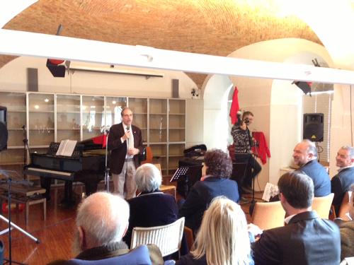 Gianni Torrenti (Assessore regionale Cultura) all'inaugurazione della mostra "Partigiani di un'altra Europa" del fotografo Danilo De Marco, a Palazzo Gopcevich - Trieste 25/10/2015