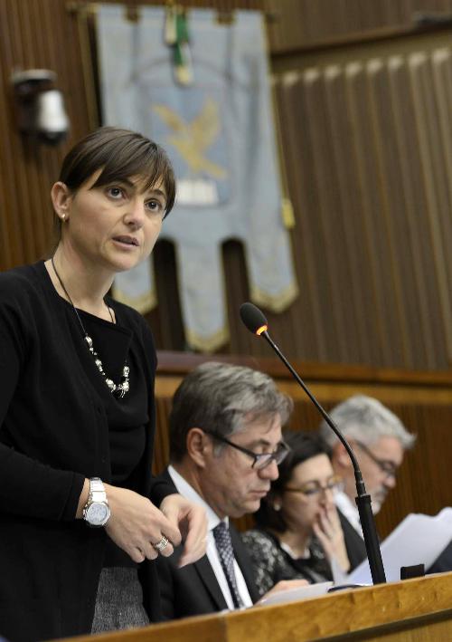 Debora Serracchiani (Presidente Regione Friuli Venezia Giulia) durante i lavori del Consiglio regionale - Trieste 29/10/2015