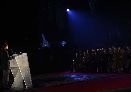 Debora Serracchiani (Presidente Regione Friuli Venezia Giulia) all'inaugurazione della Piazza delle Pietre d'Italia - Sacrario Militare di Redipuglia 09/10/2015