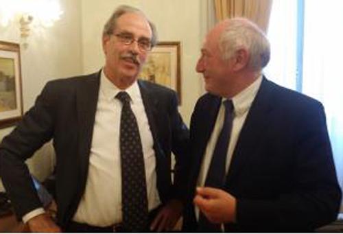 Gianni Torrenti (Assessore regionale Solidarietà) e Mario Morcone (Capo Dipartimento Libertà civili e Immigrazione, Ministero Interno) - Roma 11/11/2015