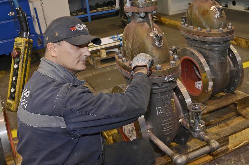 Lavorazione nello stabilimento della Orion Steel Valves S.p.A. - Trieste 18/11/2015