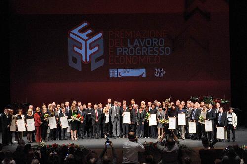 LXII Premiazione del Lavoro e Progresso economico, organizzata dalla Camera di Commercio al Teatro Nuovo - Udine 18/11/2015 (Petrussi Fotopress)