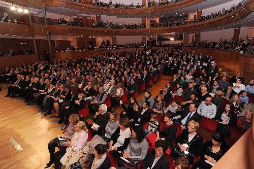 Il Teatro Nuovo durante la LXII Premiazione del Lavoro e Progresso economico, organizzata dalla Camera di Commercio - Udine 18/11/2015 (Petrussi Fotopress)