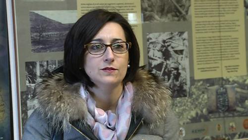 Sara Vito (Assessore regionale Ambiente ed Energia) visita la mostra "San Martino e l'albero storto: c'era un volta. Storie da una trincea", al Museo della Grande Guerra - San Martino del Carso 23/11/2015