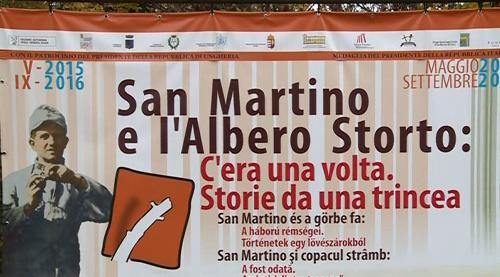 Allestimento della mostra "San Martino e l'albero storto: c'era un volta. Storie da una trincea", al Museo della Grande Guerra - San Martino del Carso 23/11/2015