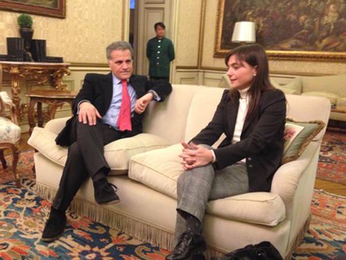 Giorgio Marrapodi (Ambasciatore d'Italia a Vienna) e Debora Serracchiani (Presidente Regione Friuli Venezia Giulia) - Vienna 25/11/2015
