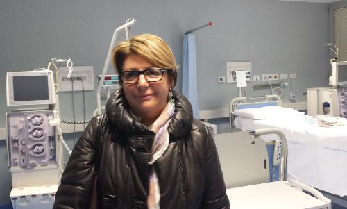 Maria Sandra Telesca (Assessore regionale Salute) all'inaugurazione dei servizi di dialisi e riabilitazione all'Ospedale - Latisana 01/12/2015