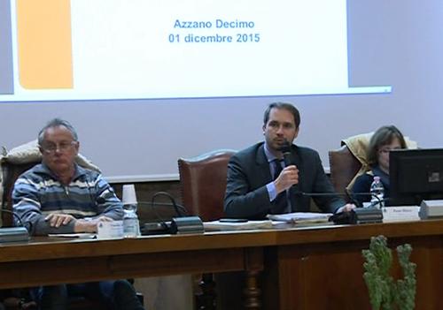 Cristiano Shaurli (Assessore regionale Risorse agricole e forestali) all'ultimo dei nove incontri di presentazione del Programma di Sviluppo Rurale (PSR) 2014-2020 del FVG - Azzano Decimo 01/12/2015