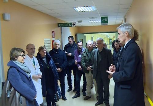 Maria Sandra Telesca (Assessore regionale Salute) e Paolo Bordon (Direttore generale Azienda Assistenza Sanitaria n. 5 "Friuli Occidentale") all'inaugurazione dei lavori di ampliamento di servizi dell'Ospedale - Spilimbergo 09/12/2015