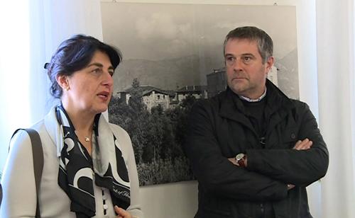 Mariagrazia Santoro (Assessore regionale Lavori pubblici ed Edilizia) e Giambattista Turridano (Presidente Consorzio Comunità Collinare Friuli) durante la verifica degli interventi di recupero del Castello - Colloredo di Monte Albano 19/12/201