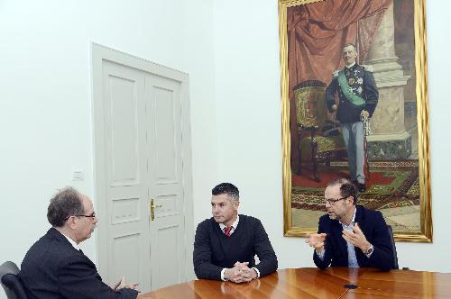 Gianni Torrenti (Assessore regionale Cultura) incontra Matjaz Nemec (Parlamentare sloveno) nella sede della Regione Friuli Venezia Giulia - Trieste 28/12/2015