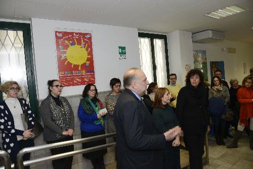 Roberto Cosolini (Sindaco Trieste), Antonella Grim (Assessore Educazione Comune Trieste) e Loredana Panariti (Assessore regionale Pari Opportunità e Politiche giovanili) all'inaugurazione dello "Sportello Info Servizi Educativi 0/3 anni - Baby Sitter - Si.Con.Te Conciliatempo" inaugurato oggi nel Palazzo dell'Anagrafe del Comune - Trieste 19/01/2016