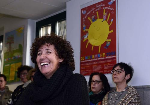 Loredana Panariti (Assessore regionale Pari Opportunità e Politiche giovanili) all'inaugurazione dello "Sportello Info Servizi Educativi 0/3 anni - Baby Sitter - Si.Con.Te Conciliatempo" inaugurato oggi nel Palazzo dell'Anagrafe del Comune - Trieste 19/01/2016